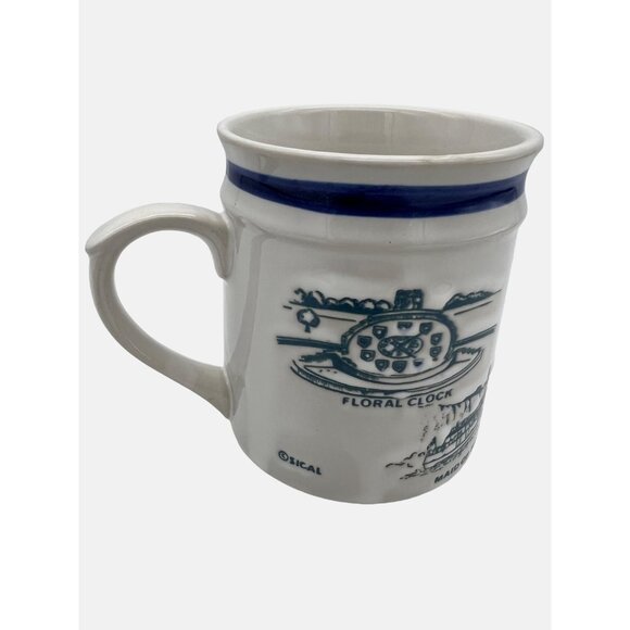 Niagara Falls Canada Souvenir Ceramic Mug Sical White & Blue Landmarks 3.75" - Picture 4 of 6